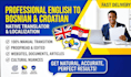 provide professional , translation services between english , bosnian