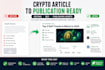 edit and optimize your crypto article for publication