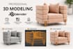 model realistic 3d furniture for rendering and ecommerce