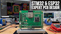 design stm32 and esp32 pcb layout, schematics, circuit boards, embedded systems