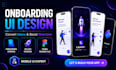 create modern app onboarding and splash screen UI UX design