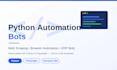 build a python web scraping and browser automation bot