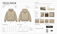 create professional fashion tech park sewing pattern and technical flat sketch
