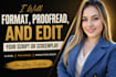 format, proofread, and edit your script or screenplay