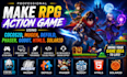make rpg action game using cocos2d defold, phaser, godot, html5, solar2d, mugen