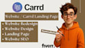 build minimalistic professional carrd website design, carrd landing page