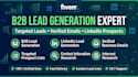 do b2b lead generation and find valid emails from linkedin