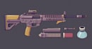 make creative concept art of weapons and items
