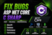 fix bugs in your asp net core backend application