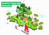 create unique 2d vector isometric illustration