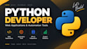 be  your python developer for web applications, and automation scripts