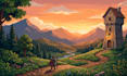 draw 16bit retro pixel art sidescroller background animation aseprite rpg scene