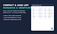 research and build a verified contact or lead list