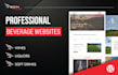 design beverages wordpress website, wines, soft drinks and liquors