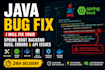 fix java spring boot backend bugs and rest API issues