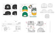 design custom hat cap, beanie  hoodie tech pack with 3d mockup