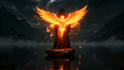 create a bird phoenix intro animation with your logo, reveal