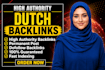 provide high quality da40 dr70 netherlands SEO backlinks