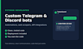 build a custom telegram or discord bot in python