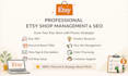 do etsy SEO, listing optimization and shop management