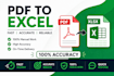 convert PDF to excel