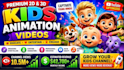 create professional 2d and 3d kids animation nursery rhymes