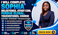 assist sophia learning,milestones,study com, touchstones,purdue global,course
