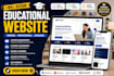 build educational website online course website lms website and college website