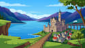 draw a flat vector landscape illustration