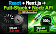 build custom react next js full stack web app with scalable node js API