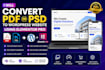 convert pdf to elementor PSD file to wordpress using elementor pro