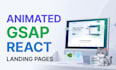 build a modern animated react landing page with gsap