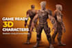 create game ready 3d character models for unity