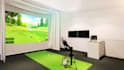 design 3d realistic golf VR course, golf simulator environment, gaming center