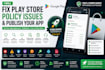 publish your android app on google play and fix policy issues