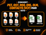 convert contacts, vcf, outlook files, msg, eml, mbox into csv, excel, xlsx