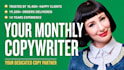 be your monthly copywriting strategist and content partner