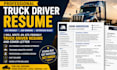 write a friendly truck driver resume and cover letter