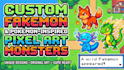 create custom fakemon and pokémon inspired monster pixel art