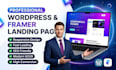 design a professional landing page using wordpress and framer