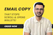 do email copywriting for newsletters and sales email copy