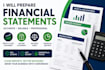 prepare financial statements ,profits and loss,income statement