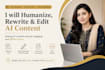 manually edit, rewrite, and humanize ai chatgpt content