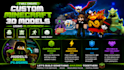 create minecraft 3d model using blockbench mobs bosses animations