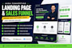 create a landing page and sales funnel to increase conversions