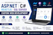 build and fix aspnet vbnet csharp reactjs and sql server web applications