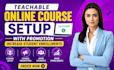 do teachable online course setup with promotion to increase student enrollments