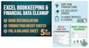 do professional bookkeeping and financial data cleanup in excel