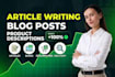 blog posts and article writing