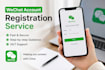 help you create a wechat account
